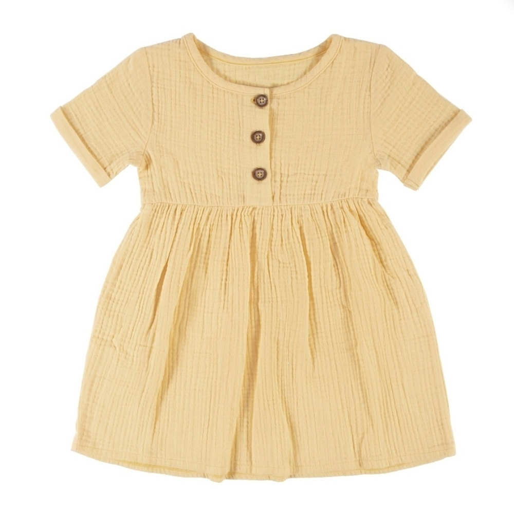 Toddler Girl Short Sleeve Gauze Dress